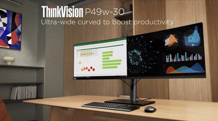 Yeni Lenovo ThinkVision monitör derin siyahlar ile geliyor