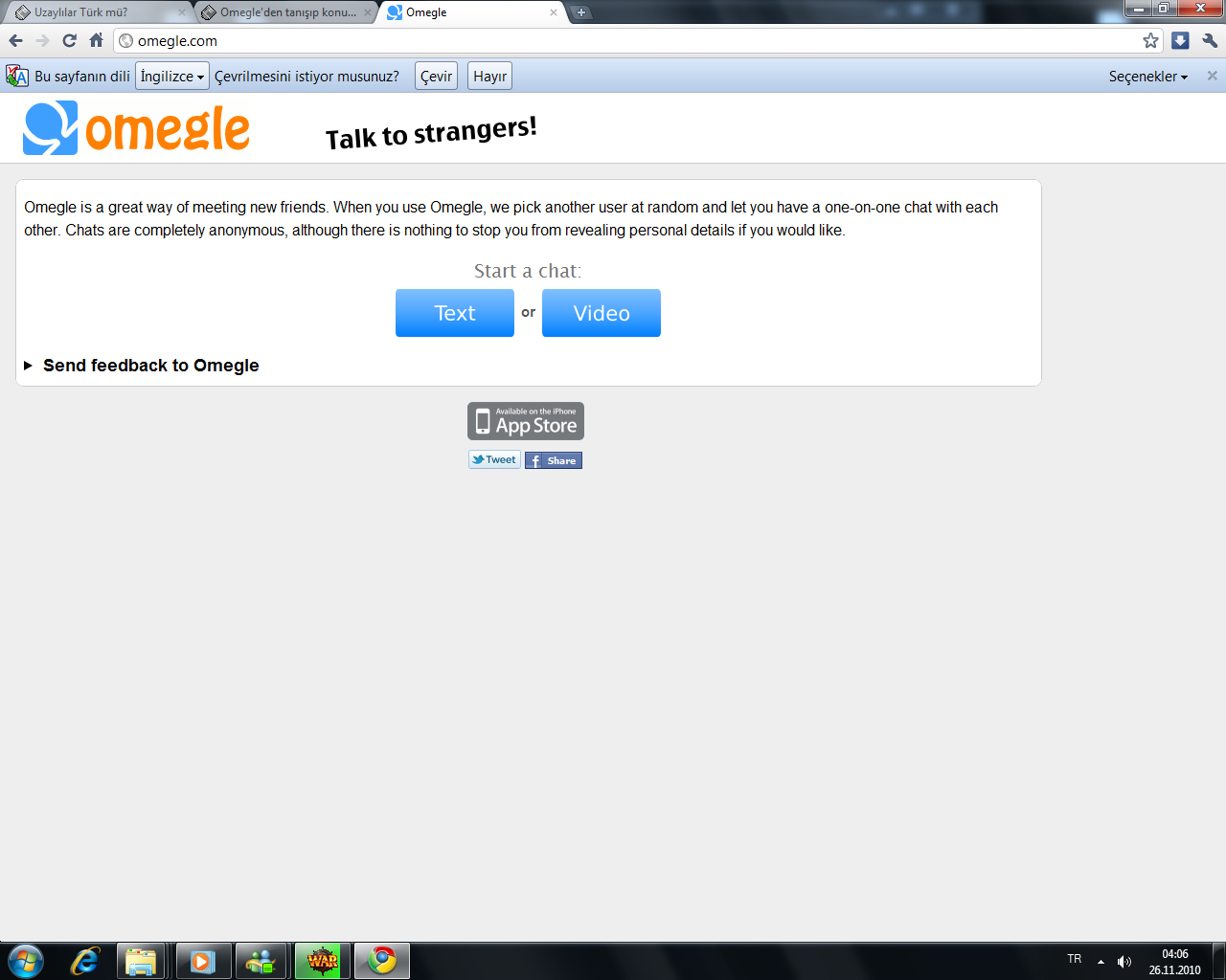  Omegle'den tanışıp konuştuğum kız.[SS][6. SS GELDİ]