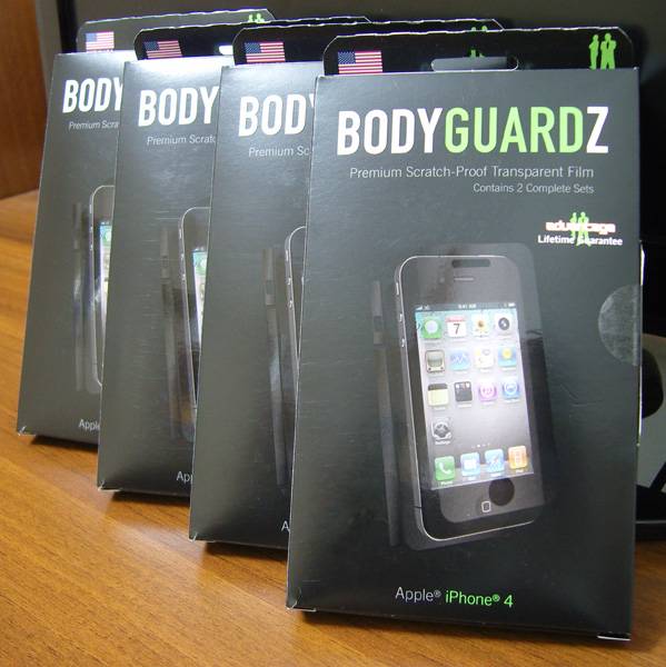  iPhone 4 /4s, ipad 2 Bodyguardz Shield (1 pakette 2 set(iphone))