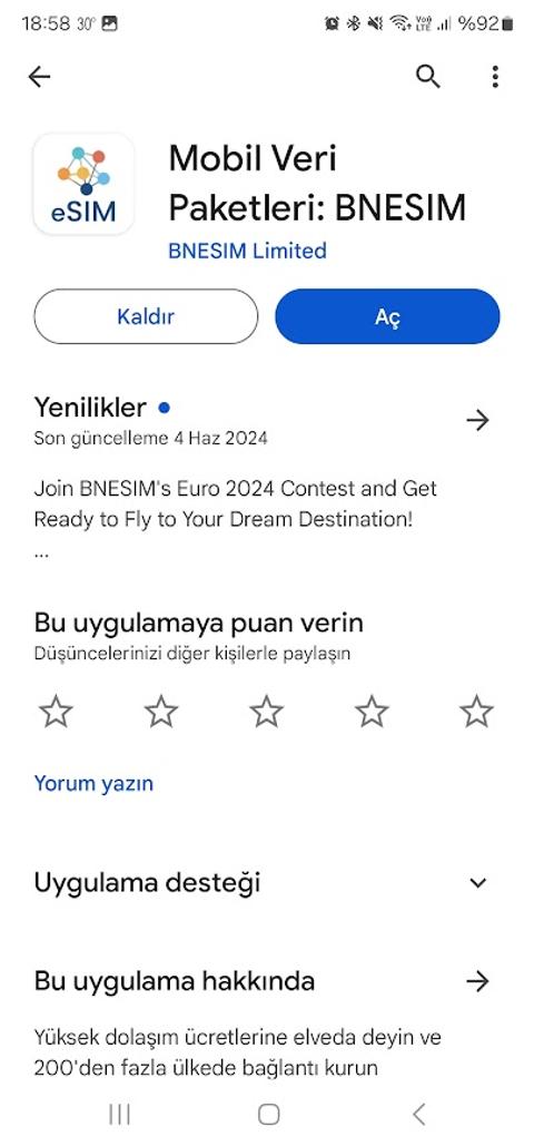 E-sim yurt dışı internet kampanyaları. Pahali "Tarifen yurt dışında" paketlerine son.