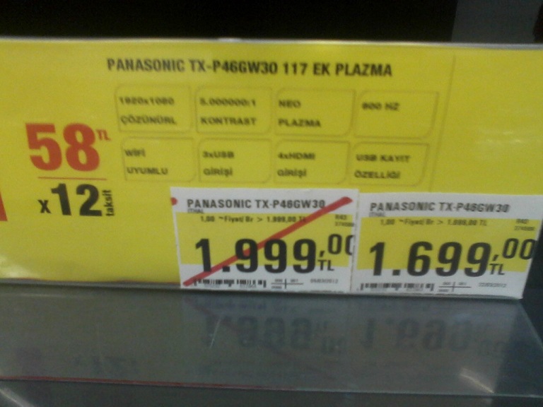  PANASONİC PLAZMA GW30