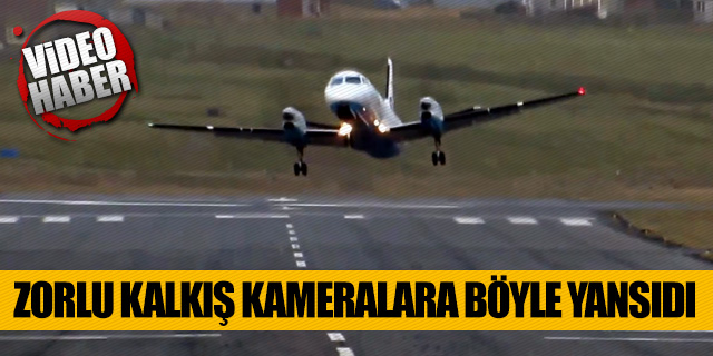  Uçağın şiddetli rüzgarla sınavı (VIDEO)