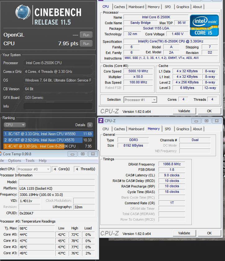  Cinebench R11.5 x64 ( İşlemcisine Güvenen Buraya ) :D