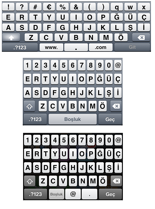  iPhone iOS4 Full Türkçe Klavye