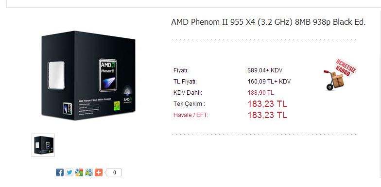  [SATILIK] AMD PHENOM II X4 955 BLACK EDİTİON İŞLEMCİ