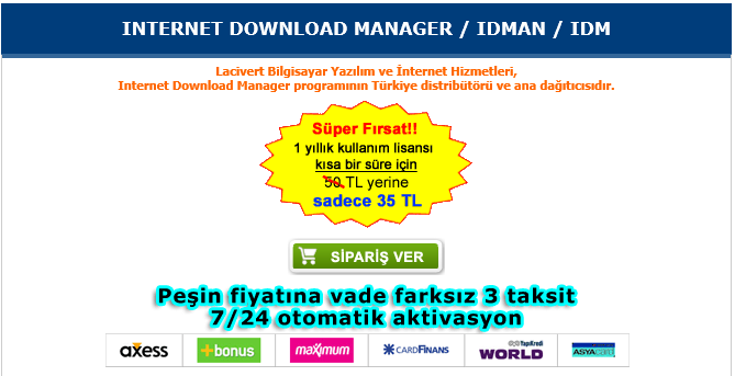  Download Internet Download Manager  35 TL