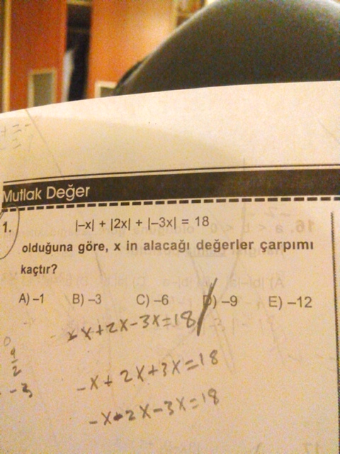  mat 1 mutlak değer soruları