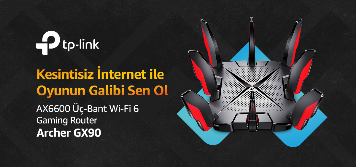 Wi-Fi 6’lı Oyun Yönlendiricisi Archer GX90 Türkiye’de