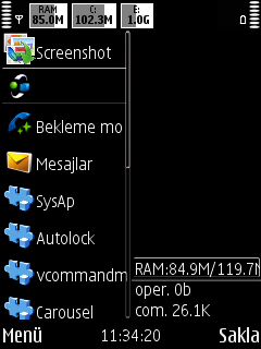  S60 V3 OS 9.1'SADECE'Program Alanı (___)