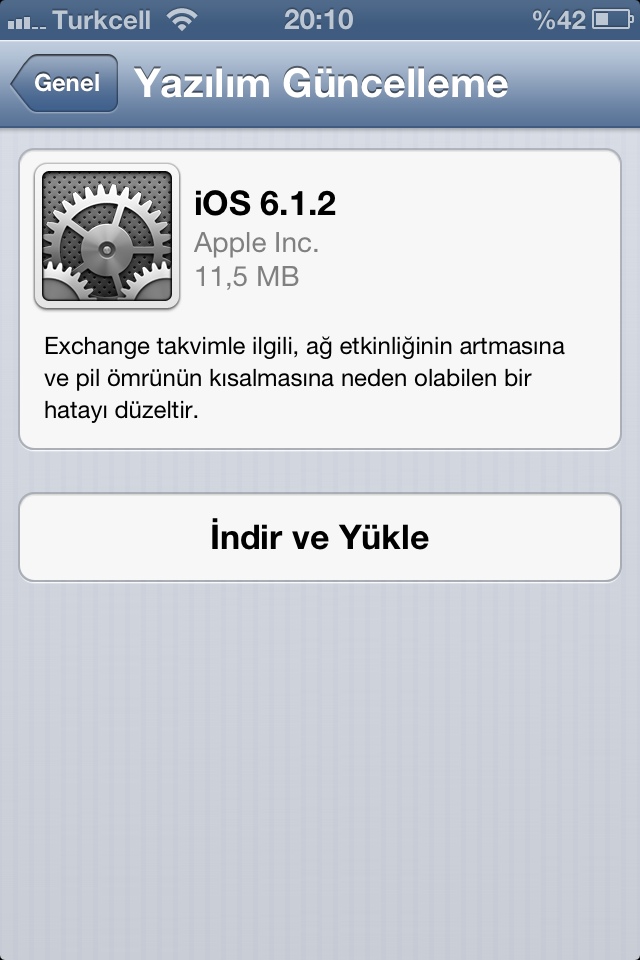  İOS 6.1.2 Yayınlandı