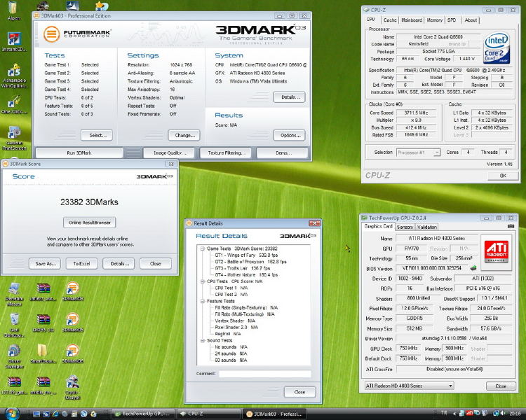  TR de ilk ATİ HD 4870 kullanıcı testleri Crysis, Vantage, COD4 , TDU, GRİD, DevilMayCry4, COD4