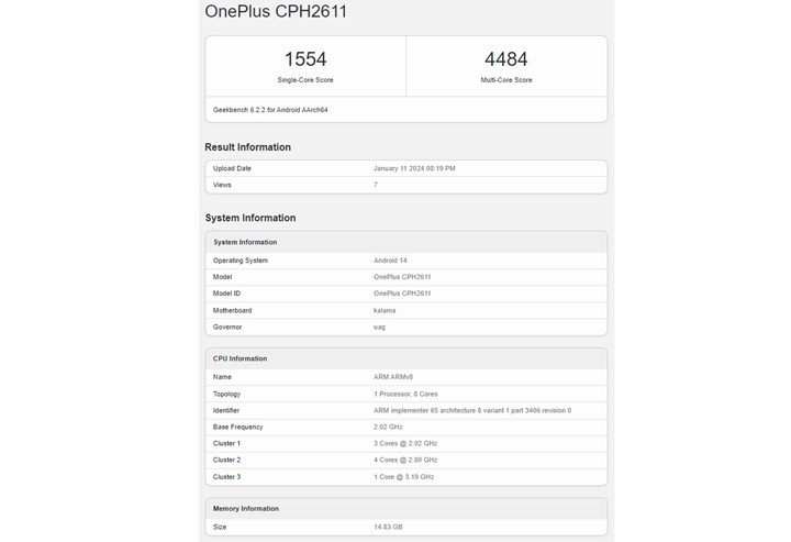OnePlus 12R tanıtımdan önce test edildi: Snapdragon 8 Gen 2 ve daha fazlası