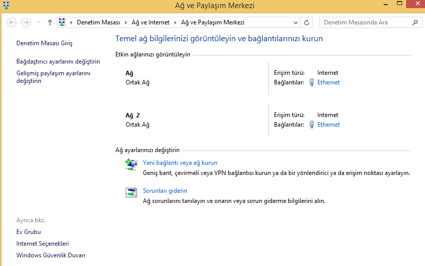  windows 8.1 ağ 2 sorunu