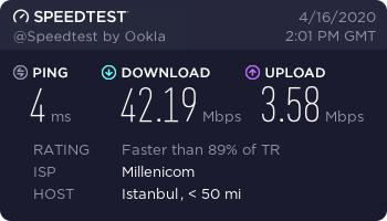 TT MİLLENİCOM 100MBPS UPLOAD HIZIM ARTMIŞ !