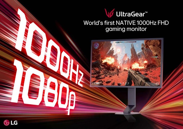 LG, dünyanın ilk doğal 1000Hz Full HD oyuncu monitörünü tanıttı