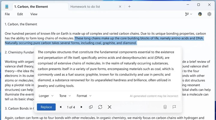 Microsoft Notepad yapay zeka ile yenileniyor: İşte yeni özellikleri