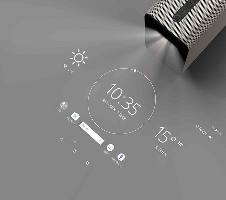 Sony, görüntü yansıttığı yüzeyi dokunmatik ekrana çeviren projektörünü tanıttı