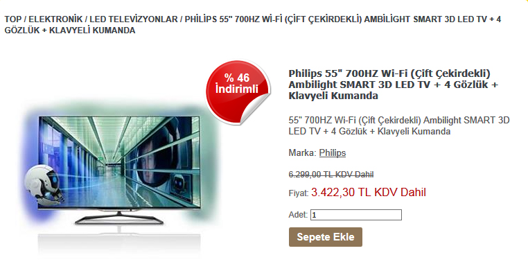  2013 Philips 7008 Serisi Ana Konu (42/47/55PFL7008K)