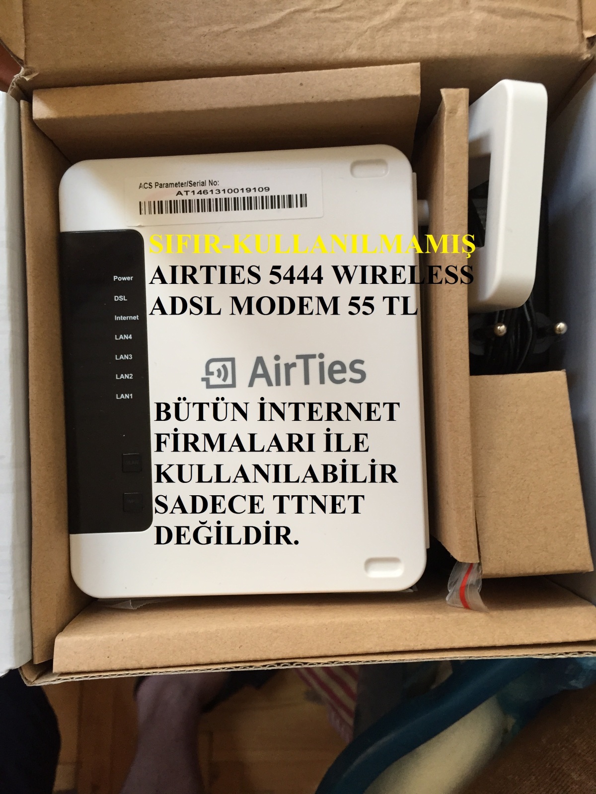 ADSL Wireless yeni ve ikinci el modemler (2xAirties, C-net)