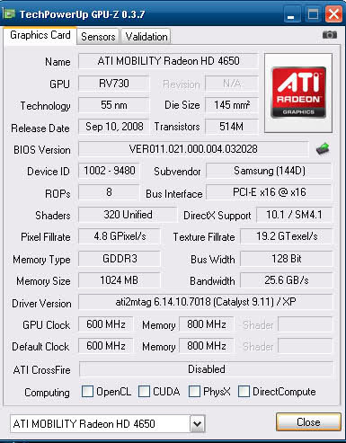  ATI Mobility Radeon HD4650-HD5650 Derneği/Oyun Görüntüleri(11.1 Yayınlandı!!!)