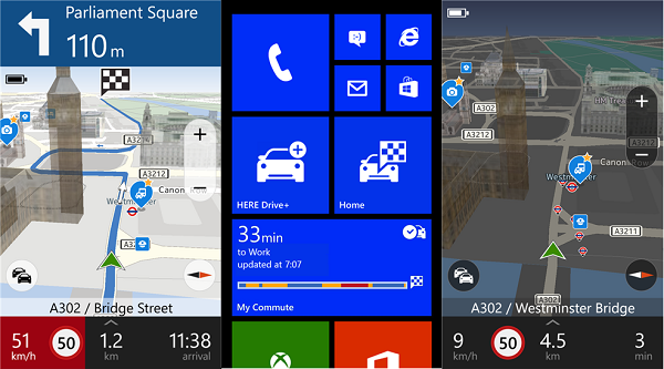 Windows Phone için HERE Drive+ uygulaması trafik temelli yeni özelliklere kavuştu