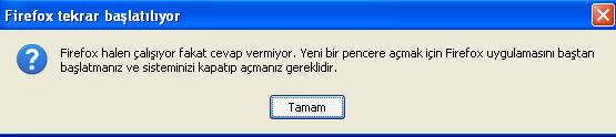  firefox u tıkladığımda şöle bir hata veriyor?