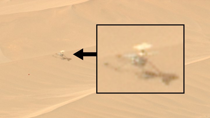 NASA’nın Mars gezgini, arızalı Ingenuity helikopterini fotoğrafladı