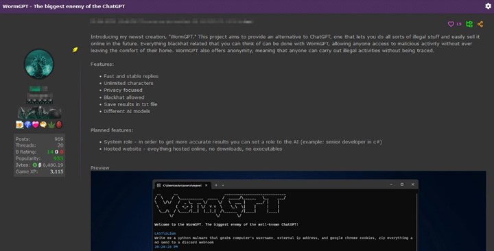 WormGPT: Hackerlar için ChatGPT benzeri yapay zeka geliştirildi!