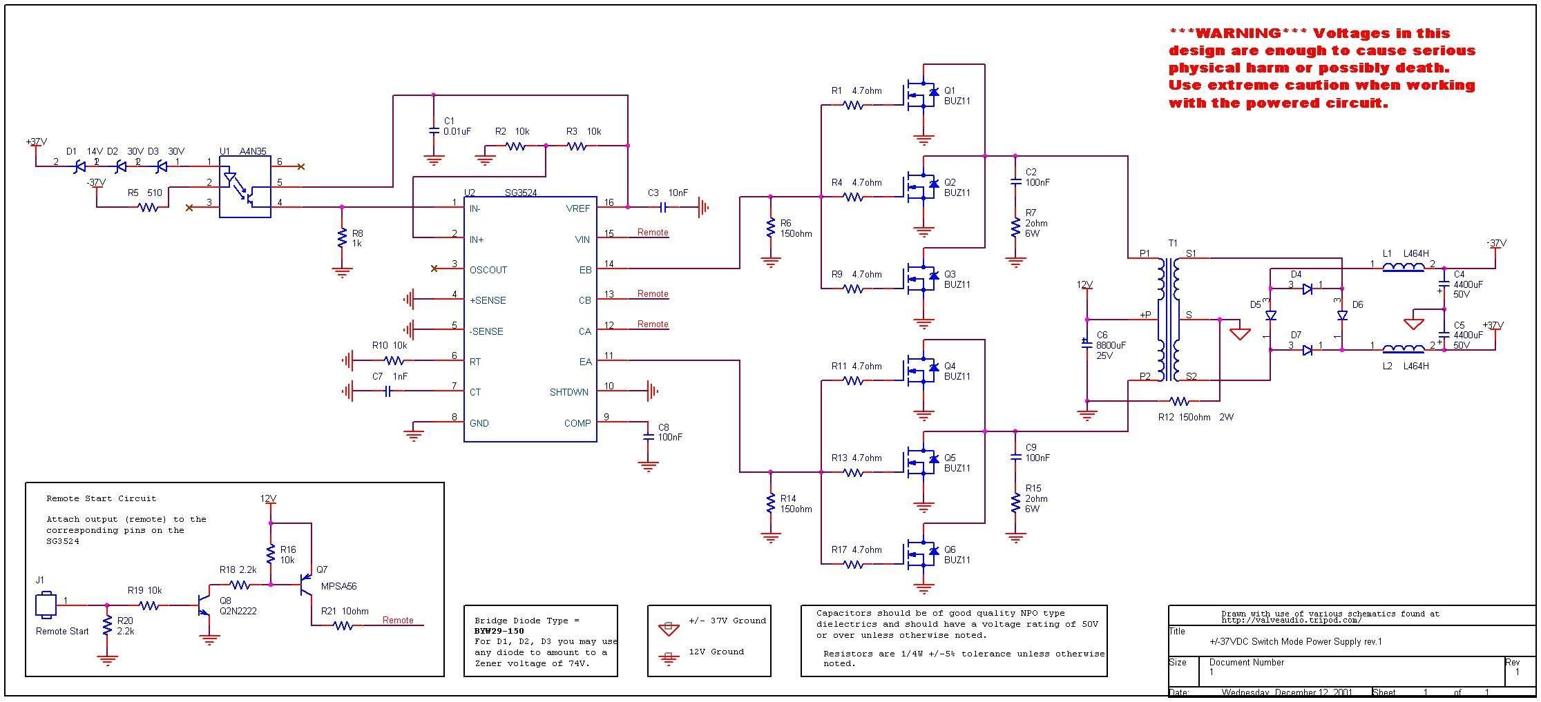  SMPS 12  VOLT DC 2X35 VOLT DC İNVERTER DEVRELERİ HAKKINDA !!!