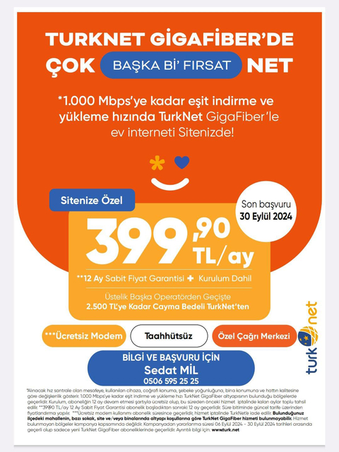 Comnetten Turknete (gigabit fiber internet) geçen var mı?