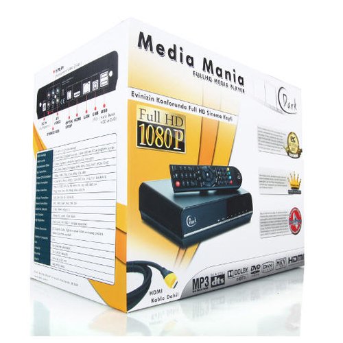 Satıldı - DARK Mania Media Player + 1.5 TB HDD