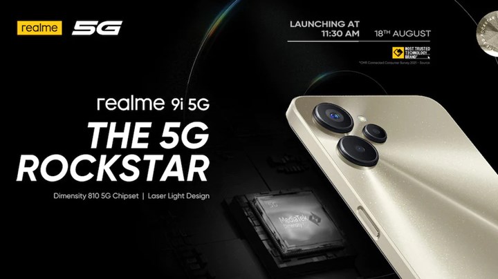 Realme 9i 5G'nin görseli ve tanıtım tarihi belli oldu
