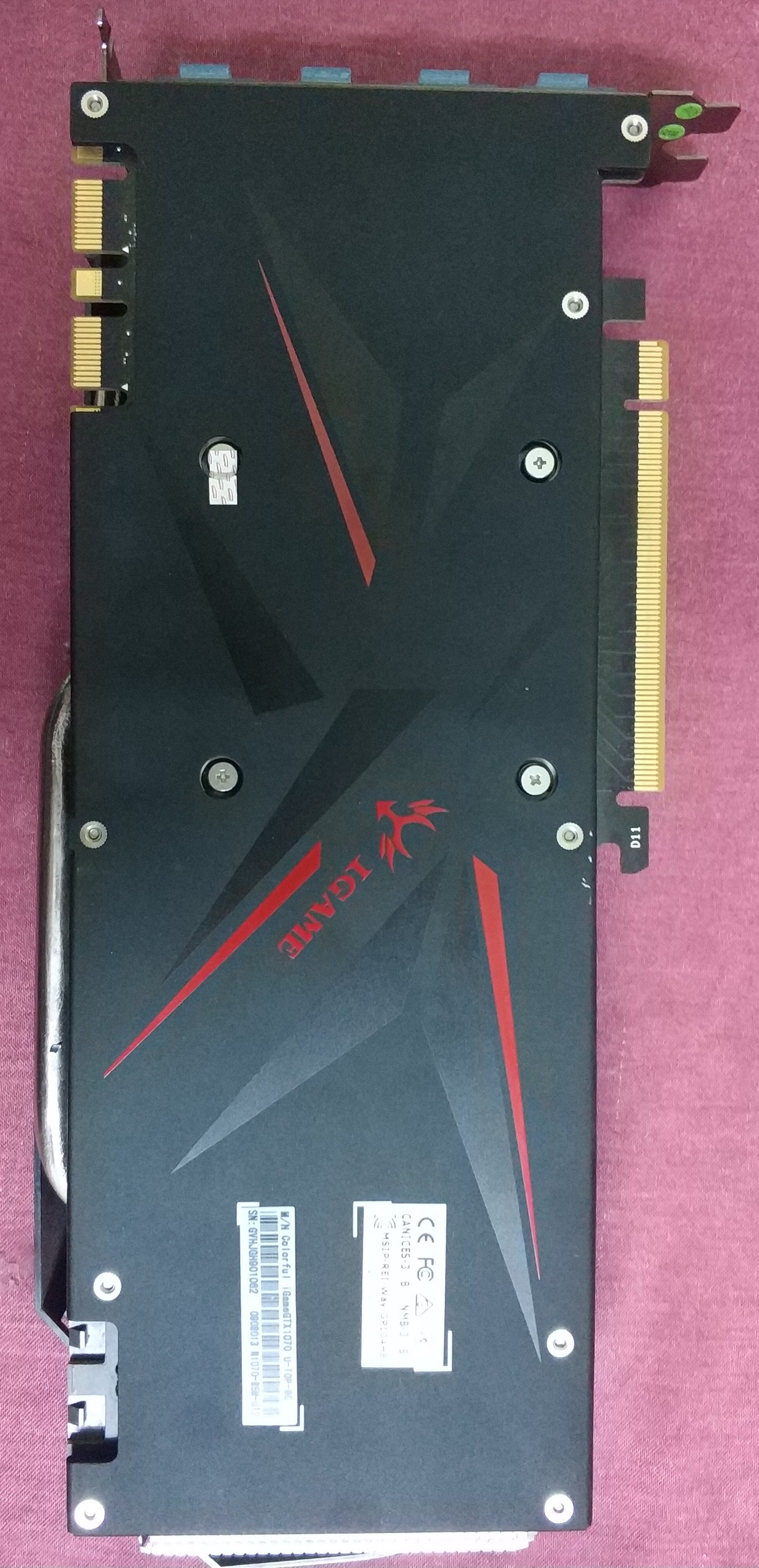 MÜKEMMEL DURUMDA COLORFUL iGAME GTX 1070 U-TOP-8G