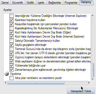  internet explorer 8 sorun (resimli)