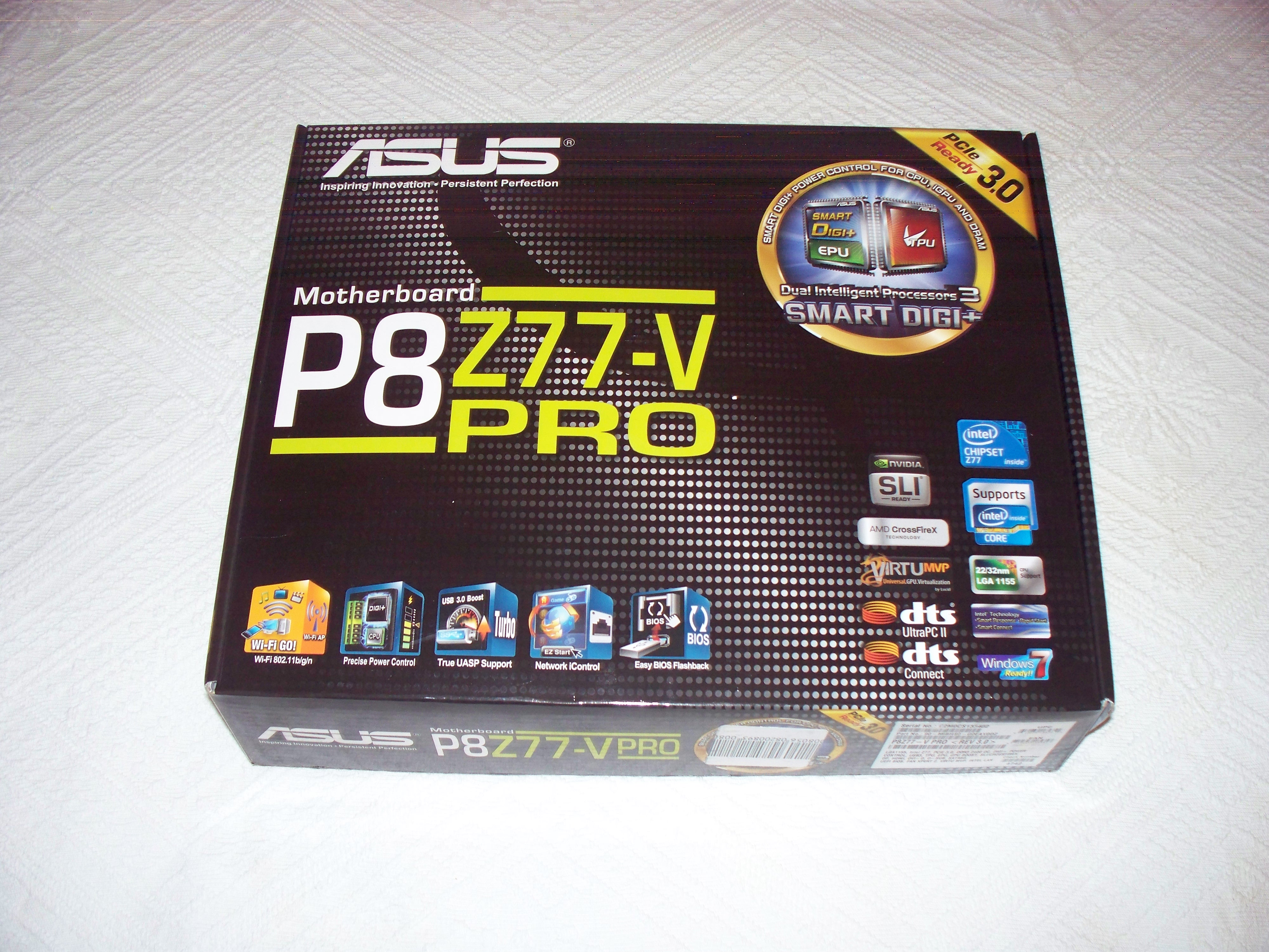  ASUS P8Z77-V PRO Anakart Satılık. 2. EL + 5ay garanti KUTULU