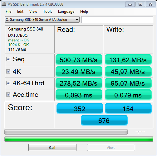  Samsung 840 Basic 120 GB SSD İncelemesi [ASSSD-ATTO-CDM-HDTUNE-HDTACH]