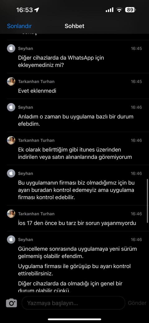 İOS 17 DE YANLIŞLIKLA HATA BULDUM