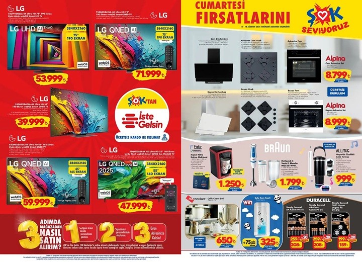 ŞOK marketlerde yine LG akıllı televizyon geçidi var