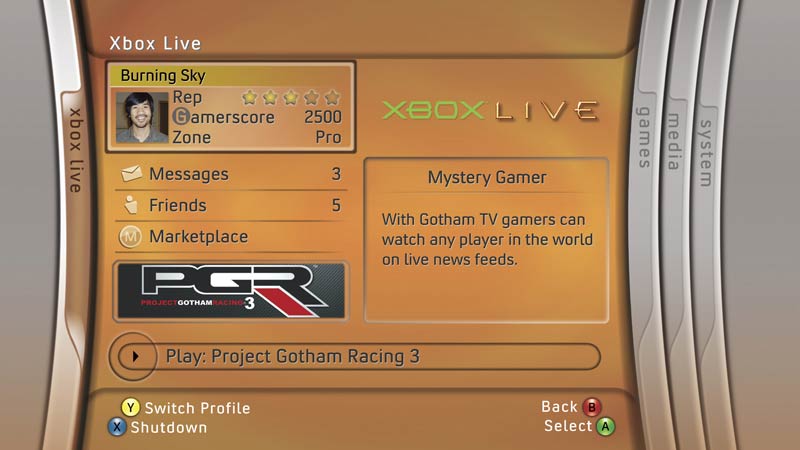  xbox 360 dashboard