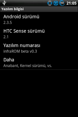  HTC Wildfire S 2.3.5 Türkçe ROM infraROM beta v0.3