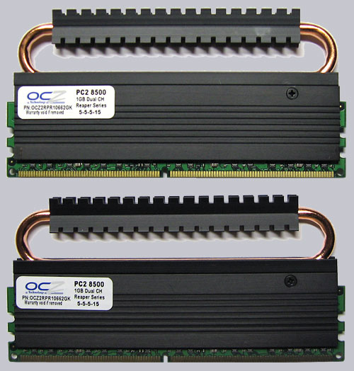  3x1 GB DDR2 OCZ Reaper PC8500 1066 MHz