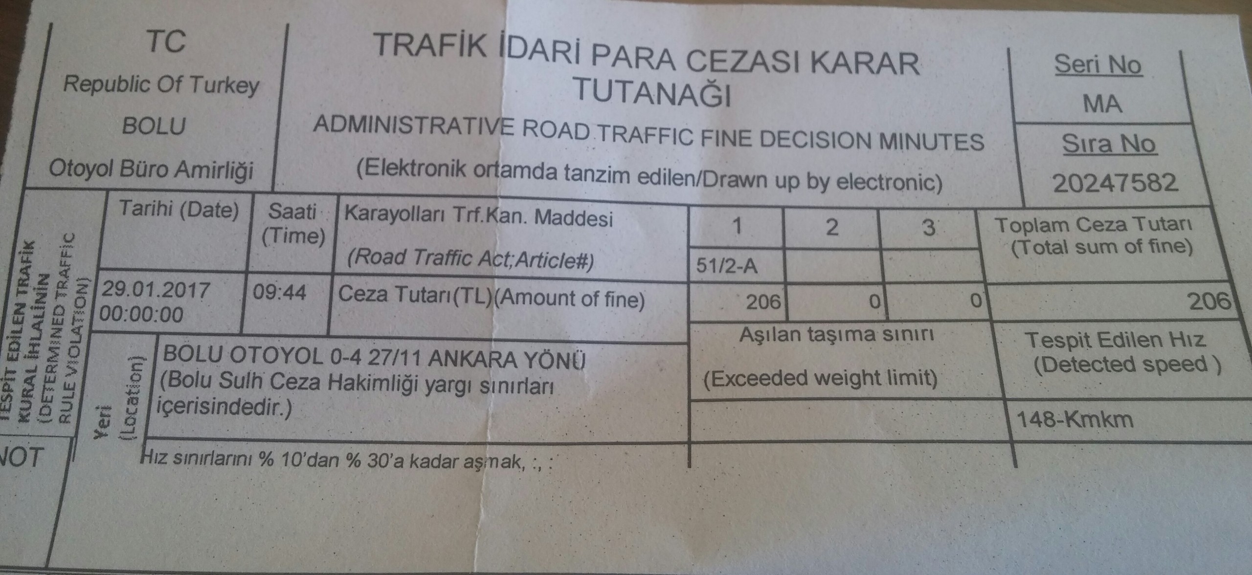  Fotoğrafsız-Videosuz Radar Cezası ! (Ceza İptal Edildi)