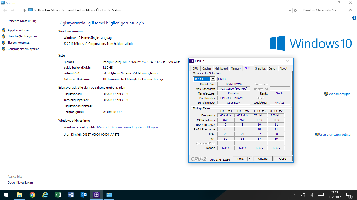 Kingston 4GB PC3L-12800S DDR3-1600 Mhz Notebook RAM