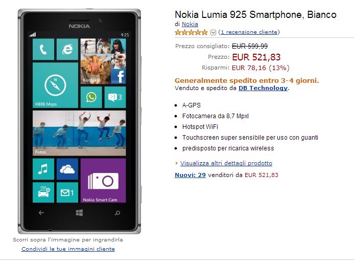  [ Nokia Lumia 925 { 4.5' WXGA CBD-AMOLED - PMHD+ | 8.7MP - OIS - D-LED - 1080p ]