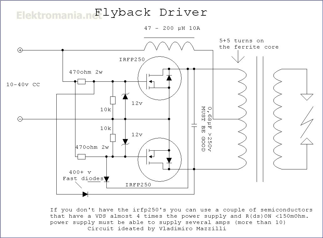  Flyback sürücüsü yardım