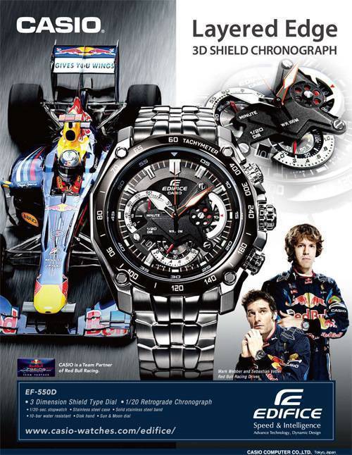  SATILIK CASİO EDİFİCE EF-550D-1AVDF FORMULA-1 SPONSORU OLAN SAAT