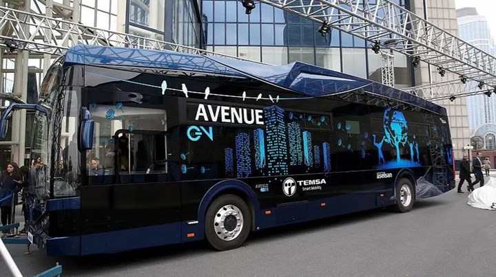 TEMSA-ASELSAN ortak üretimi yerli elektrikli otobüs banttan indi