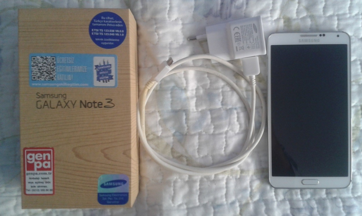  Satılık Samsung Galaxy Note 3 Beyaz Genpa Garantili Faturalı Kutulu 1050TL