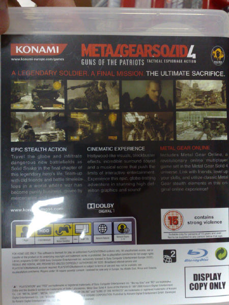  Metal Gear Solid 4: Guns Of The Patriots (PS3 Exclusive | Ana Konu)