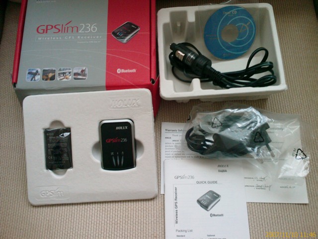  SATILIK Holux GPSlim 236 Bluetooth GPS Receiver SiRF III